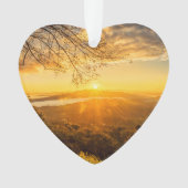 Sunrise Sunshine Dated Photo Custom Ornament (voorkant)