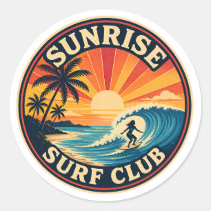 Sunrise Surf Club Ronde Sticker