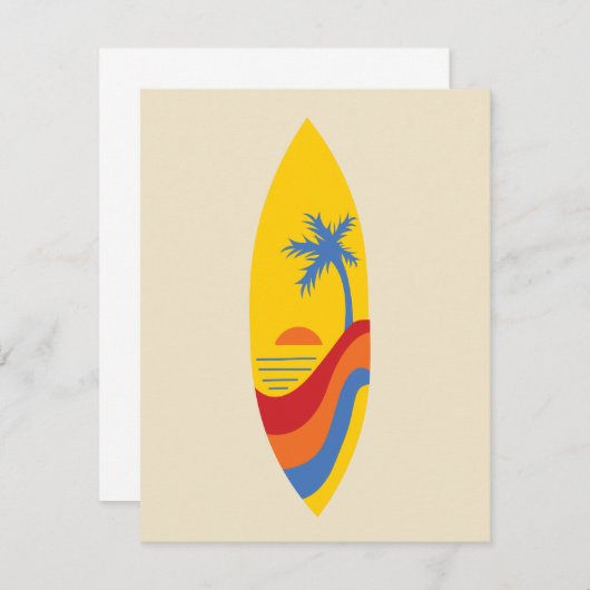 Sunrise Surf Notitiekaartje (Voorkant / Achterkant)