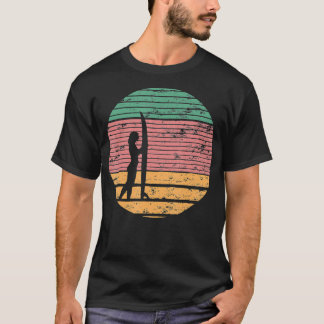 Sunrise Surfer Meisje Throwback Retro Gift T-shirt