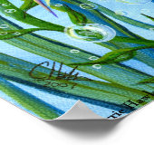 Sunrise Swim, Zee Dragon & Mermaid Cat Fantasy Art Poster (Hoek)