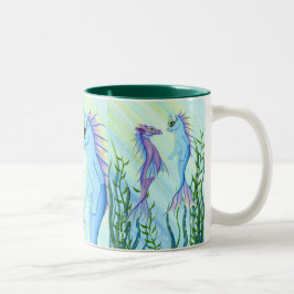 Sunrise Swim Zee Dragon Mermaid Cat Fine Art Mok