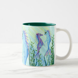 Sunrise Swim Zee Dragon Mermaid Cat Fine Art Mok