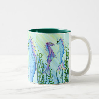 Sunrise Swim Zee Dragon Mermaid Cat Fine Art Mok