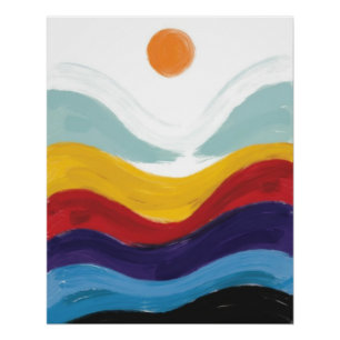 Sunrise Symfonie in Smaragd en Turquoise Perfect Poster