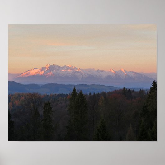 Sunrise Tatras uitzicht uit Beskids Poster (Voorkant)