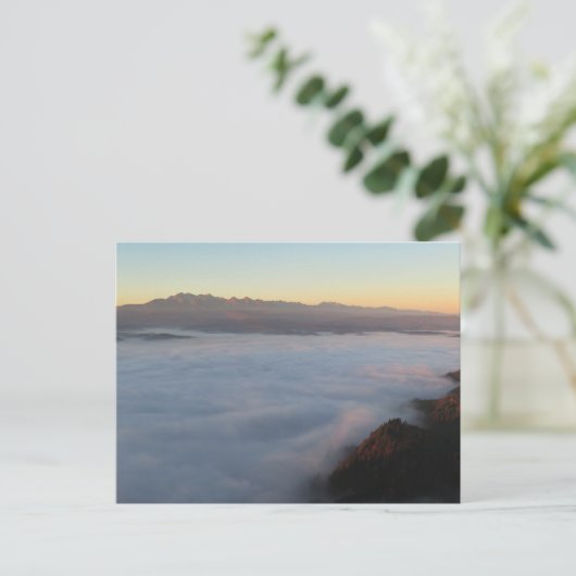 Sunrise Tatras uitzicht vanaf Pieniny Briefkaart (Staand voorkant)