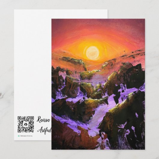 Sunrise Thaw Bedankkaart (Voorkant / Achterkant)