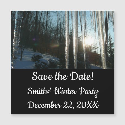 Sunrise Through Icicles Winter Natuur Fotografie (Voorkant)