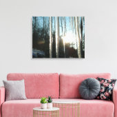 Sunrise Through Icicles Winter Natuur Fotografie Canvas Afdruk (Insitu (Woonkamer))