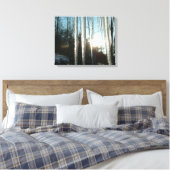 Sunrise Through Icicles Winter Natuur Fotografie Canvas Afdruk (Insitu (Slaapkamer))