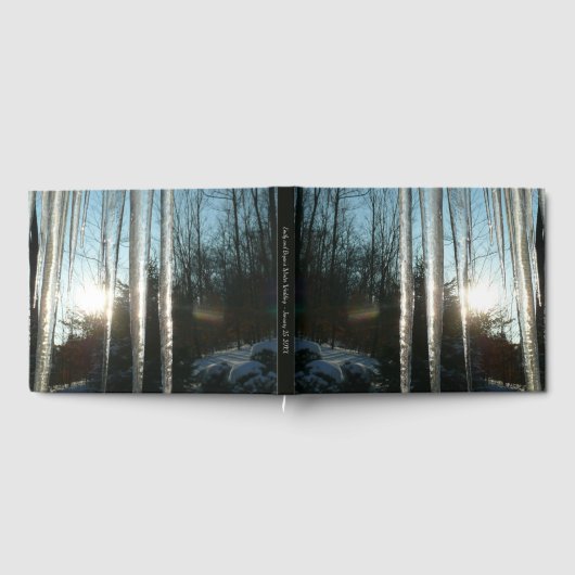 Sunrise Through Icicles Winter Natuur Fotografie Gastenboek (Volledig)