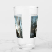 Sunrise Through Icicles Winter Natuur Fotografie Glas (Rechts)