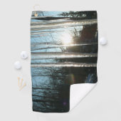 Sunrise Through Icicles Winter Natuur Fotografie Golfhanddoek (Insitu)