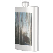 Sunrise Through Icicles Winter Natuur Fotografie Heupfles (Links)