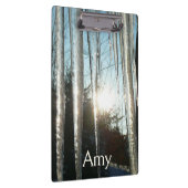 Sunrise Through Icicles Winter Natuur Fotografie Klembord (Rechts)