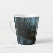 Sunrise Through Icicles Winter Natuur Fotografie Latte Mok (Linkerhoek)