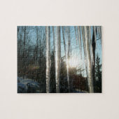 Sunrise Through Icicles Winter Natuur Fotografie Legpuzzel (Horizontaal)