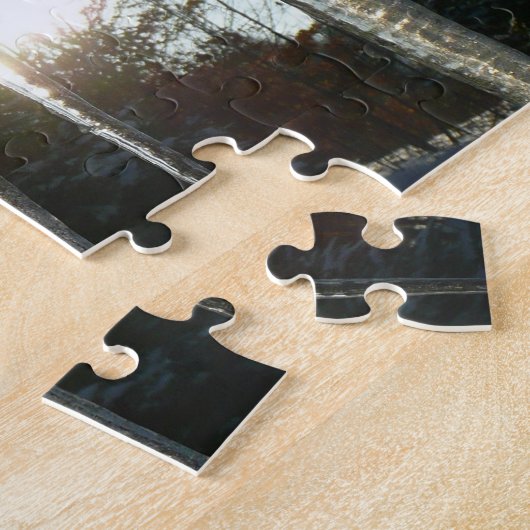 Sunrise Through Icicles Winter Natuur Fotografie Legpuzzel (Zijkant)