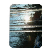 Sunrise Through Icicles Winter Natuur Fotografie Magneet (Verticaal)