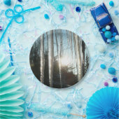 Sunrise Through Icicles Winter Natuur Fotografie Papieren Bordje (Feest)