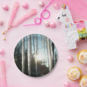 Sunrise Through Icicles Winter Natuur Fotografie Papieren Bordje (Feest)