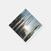 Sunrise Through Icicles Winter Natuur Fotografie Servetten (Hoek)