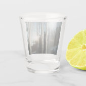 Sunrise Through Icicles Winter Natuur Fotografie Shot Glas (Achterkant)