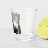 Sunrise Through Icicles Winter Natuur Fotografie Shot Glas (Rechts)