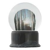 Sunrise Through Icicles Winter Natuur Fotografie Sneeuwbol (Achterkant)