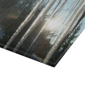 Sunrise Through Icicles Winter Natuur Fotografie Snijplank (Hoek)