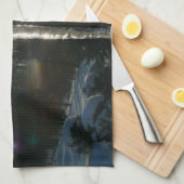 Sunrise Through Icicles Winter Natuur Fotografie Theedoek (Quarter Fold)