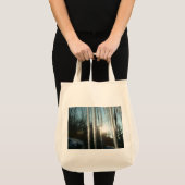 Sunrise Through Icicles Winter Natuur Fotografie Tote Bag (Voorkant (product))