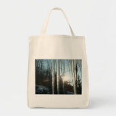 Sunrise Through Icicles Winter Natuur Fotografie Tote Bag (Voorkant)