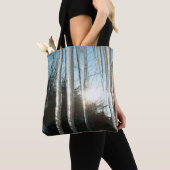 Sunrise Through Icicles Winter Natuur Fotografie Tote Bag (Dichtbij)