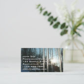 Sunrise Through Icicles Winter Natuur Fotografie Visitekaartje (Staand voorkant)