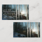 Sunrise Through Icicles Winter Natuur Fotografie Visitekaartje (Voorkant / Achterkant)