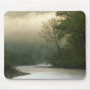 Sunrise through mist bekeken vanuit Red Bluff, Muismat