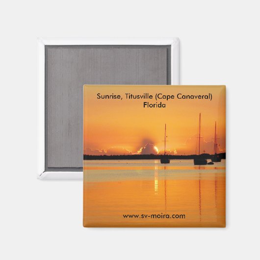 Sunrise Titusville (Cape Canaveral) Florida Magneet (Voorkant / Achterkant)
