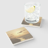 Sunrise Topsail Stenen Onderzetter (Zijkant)