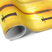 Sunrise Traditionele visser boot Cadeaupapier (Rol Hoek)