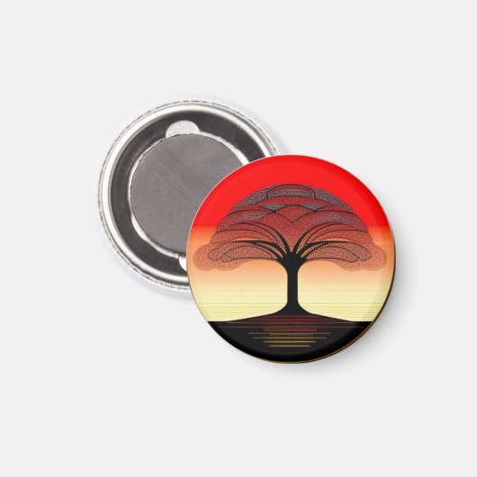 Sunrise Tree of Life Magnet (Voorkant / Achterkant)