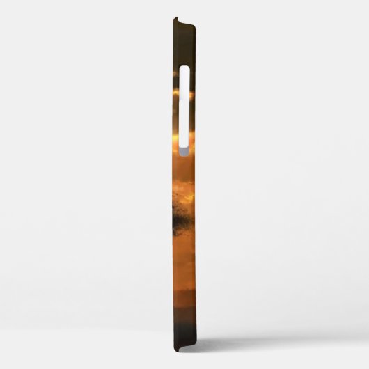 Sunrise Tree Sunbeams iPhone Case (Achterkant / Links)