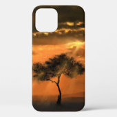 Sunrise Tree Sunbeams iPhone Case (Achterkant)