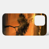 Sunrise Tree Sunbeams iPhone Case (Achterkant (horizontaal))