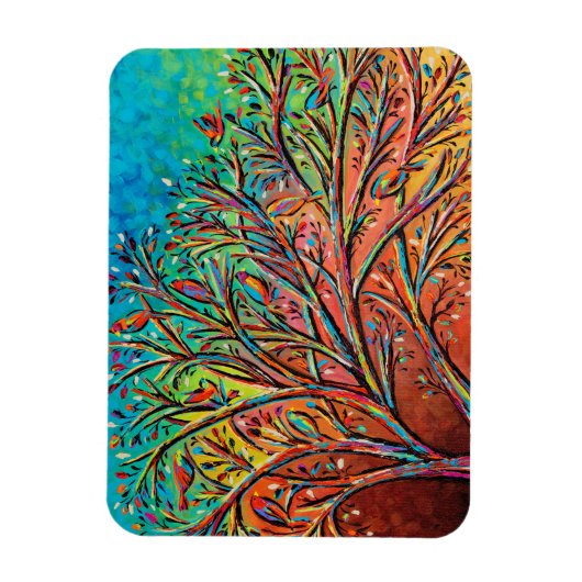 Sunrise Treetop Birds II Magneet (Verticaal)