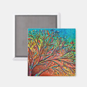 Sunrise Treetop Birds II Magneet (Voorkant / Achterkant)