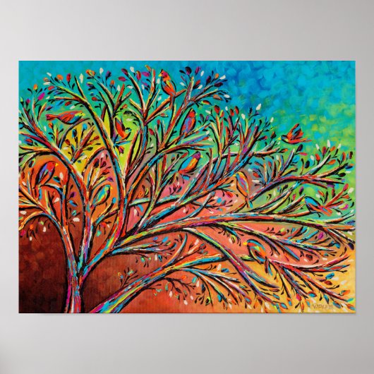 Sunrise Treetop Birds II Poster (Voorkant)