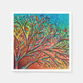 Sunrise Treetop Birds II Servet (Voorkant)