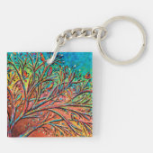 Sunrise Treetop Birds II Sleutelhanger (Achterkant)